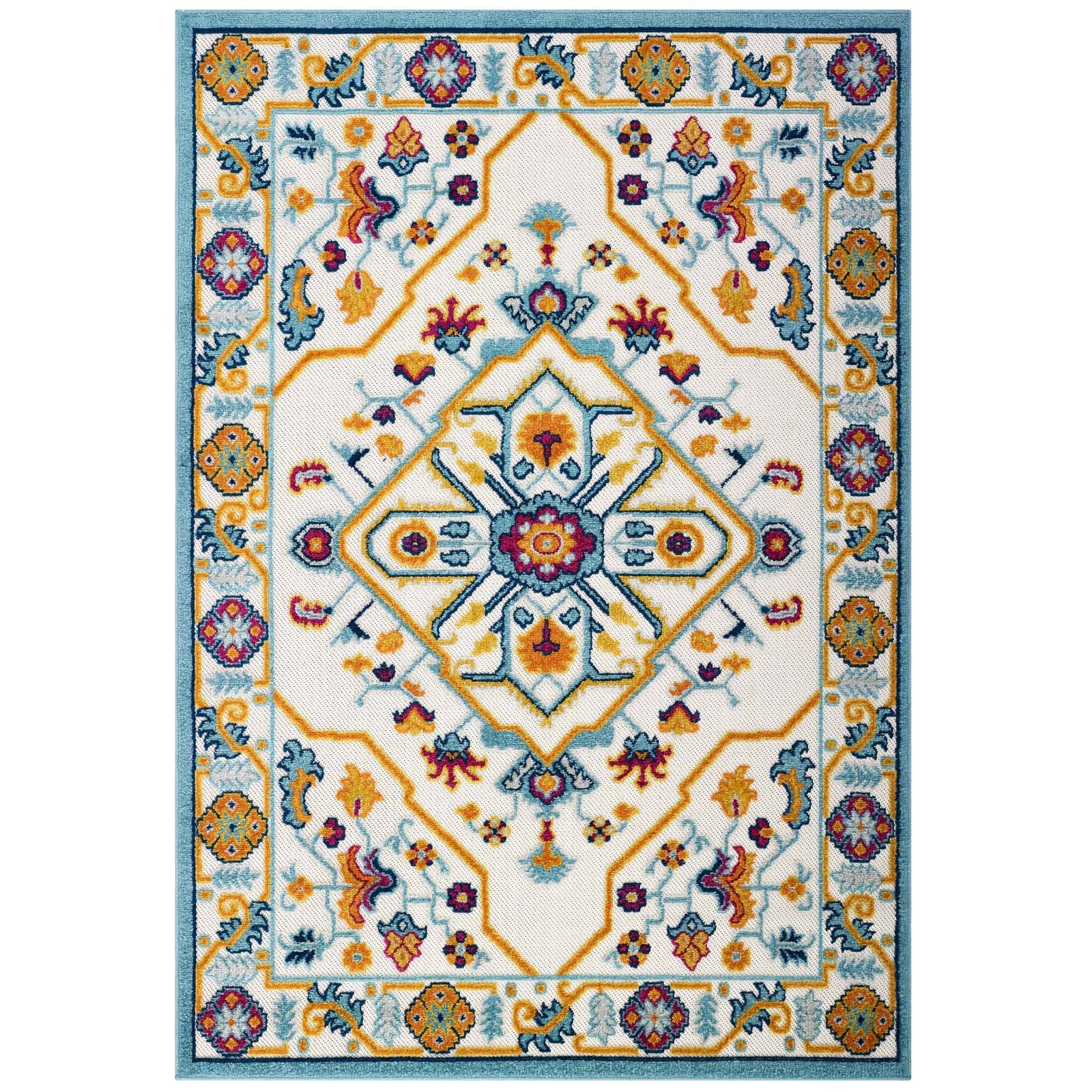 Multicolored Floral Persian Rug