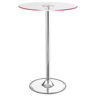 Clear & Chrome LED Bar Table