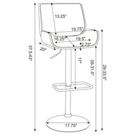 Curved Faux Leather Mid-Century Inspired Bar Stool