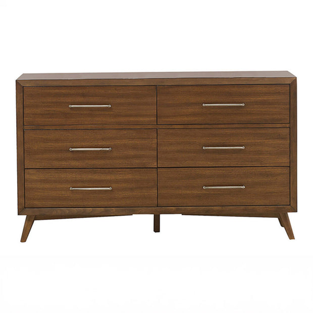 Walnut Mid-Century Inspired Dresser