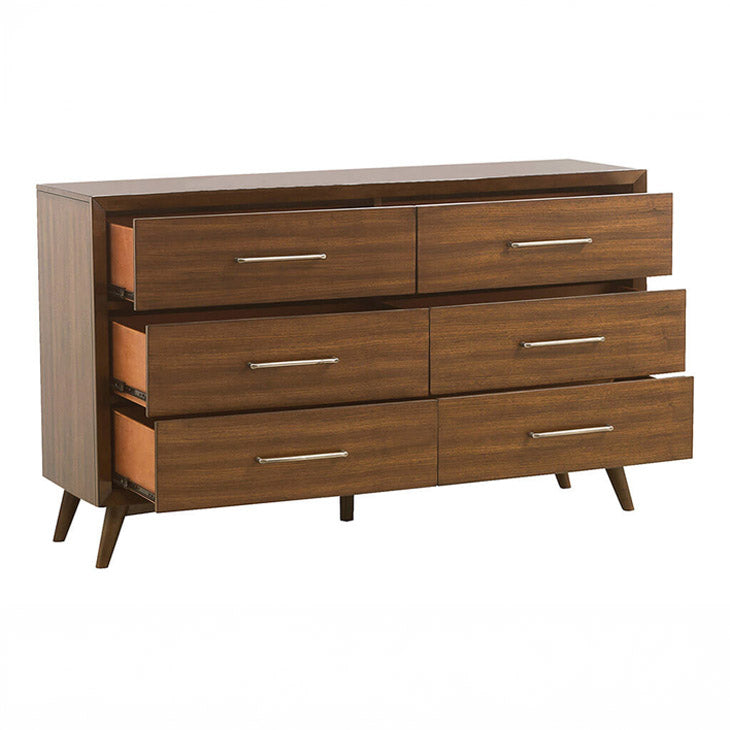 Walnut Mid-Century Inspired Dresser