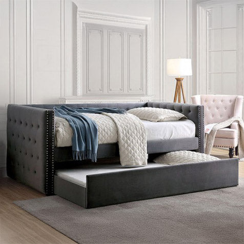 Glam Tuxedo Daybed w/ Trundle