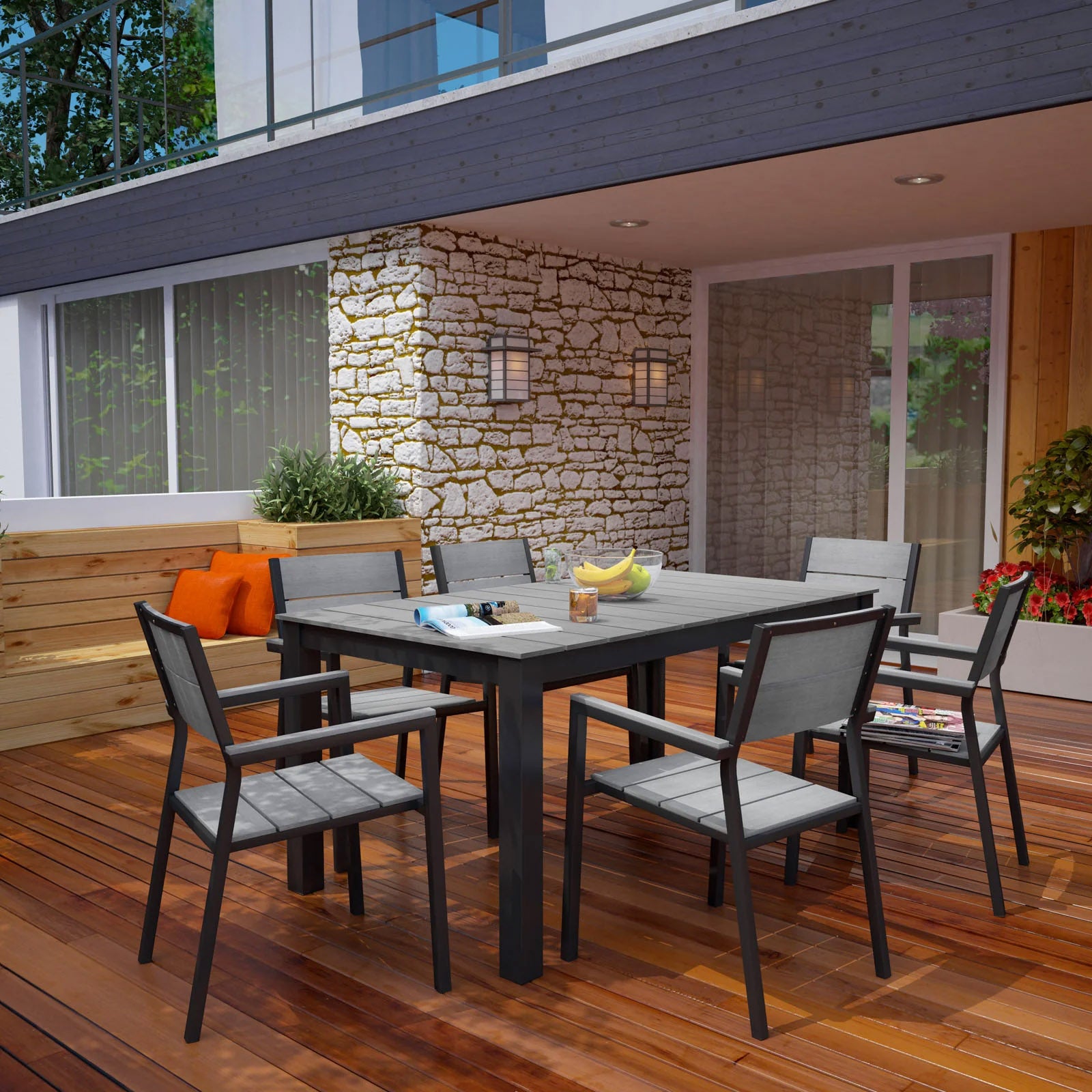 Outdoor 7 PC Dining Set