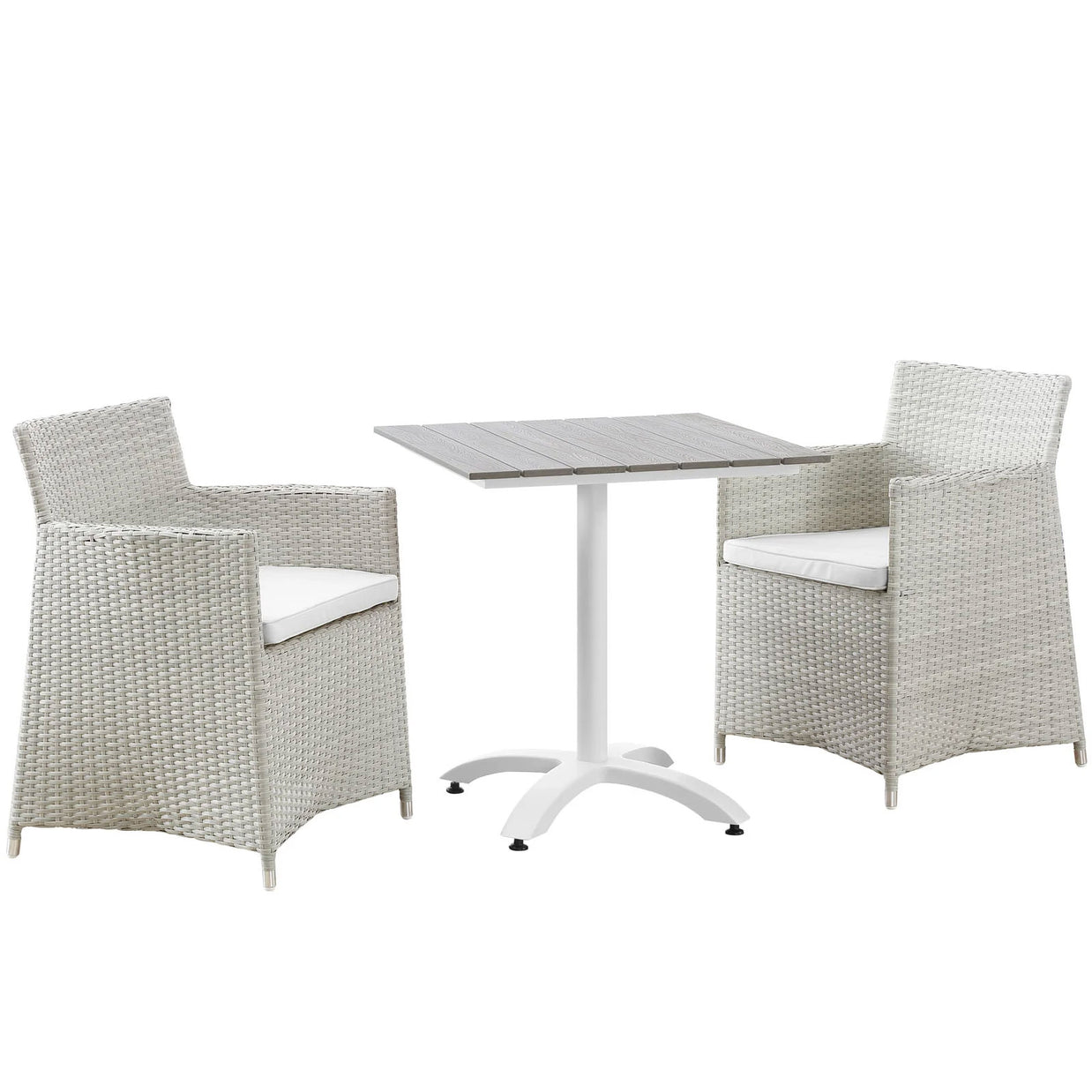 Faux Rattan Weave 3 PC Outdoor Dining Set