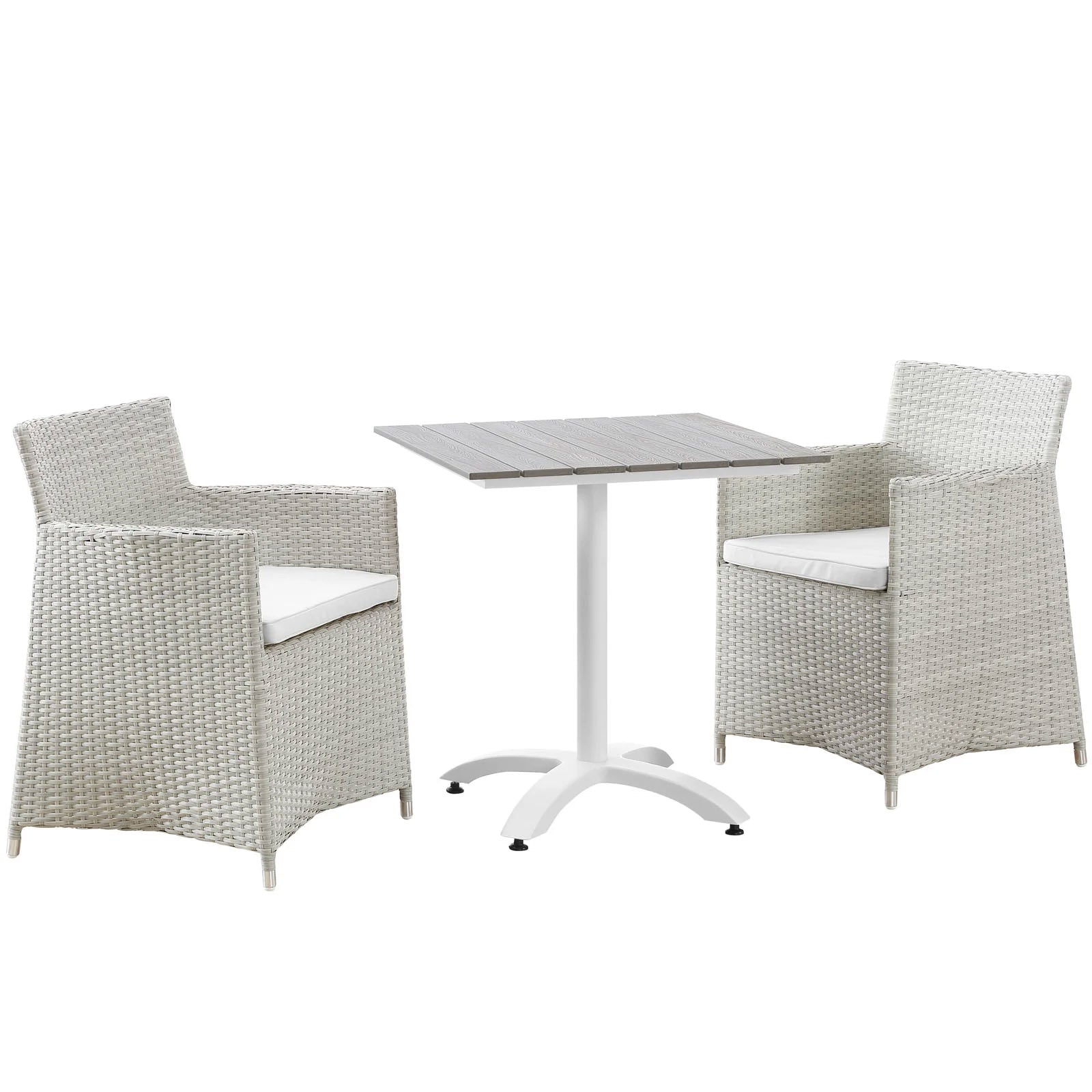 Faux Rattan Weave 3 PC Outdoor Dining Set