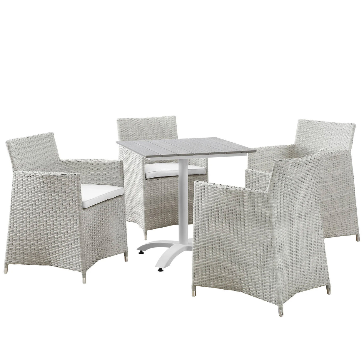 Faux Rattan Weave 5 PC Patio Dining Set