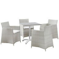 Faux Rattan Weave 5 PC Patio Dining Set