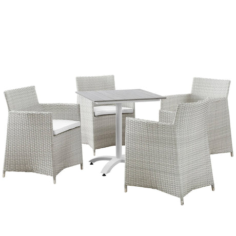 Faux Rattan Weave 5 PC Patio Dining Set
