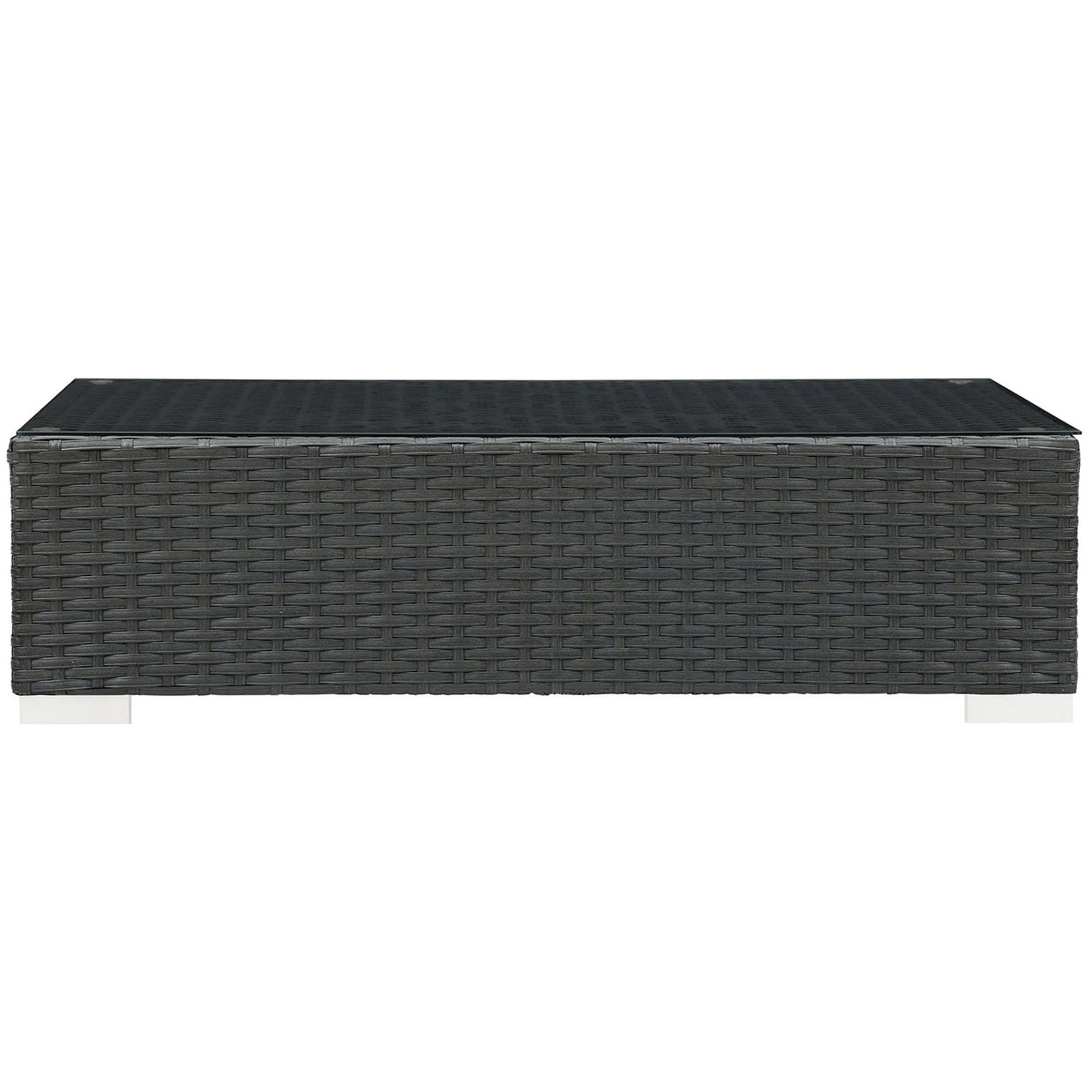 Brown Faux Rattan Outdoor Coffee Table