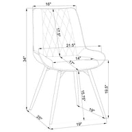 Diamond Tufted Swivel Dining Chair Set