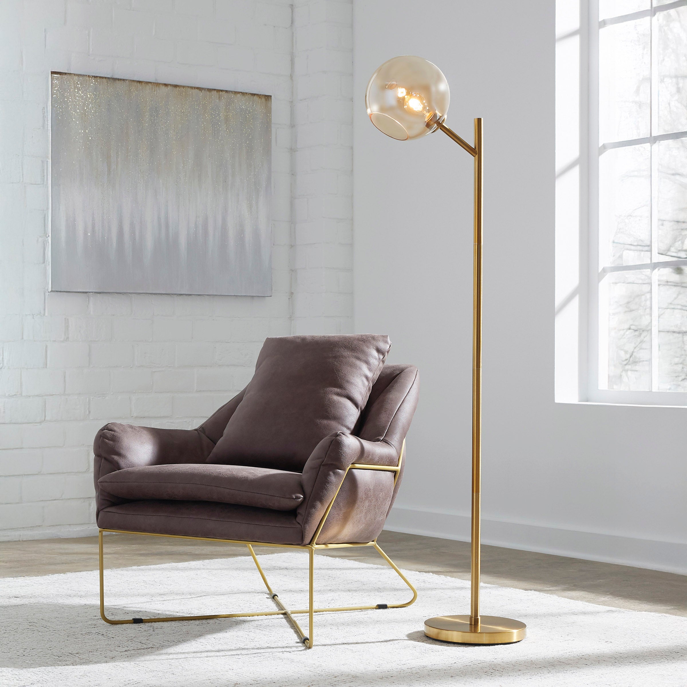 Amber & Gold Floor Lamp