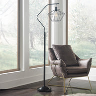 Industrial-Style Metal Floor Lamp