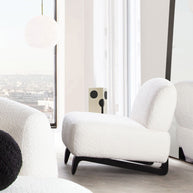 Faux Shearling Fabric Chair