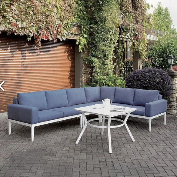 Blue & White Outdoor Sectional
