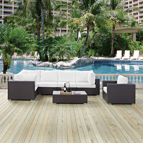 Outdoor Faux Rattan 7 PC Set