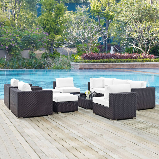 Outdoor Faux Rattan 10 PC Set