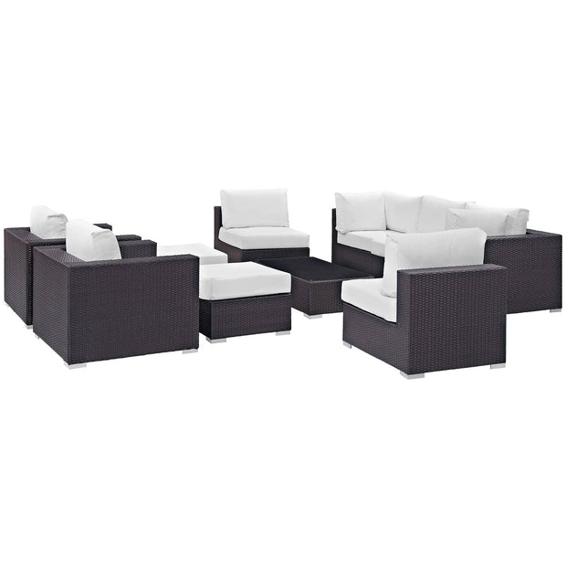 Outdoor Faux Rattan 10 PC Set