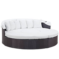 Outdoor Faux Rattan Canopy Daybed Set