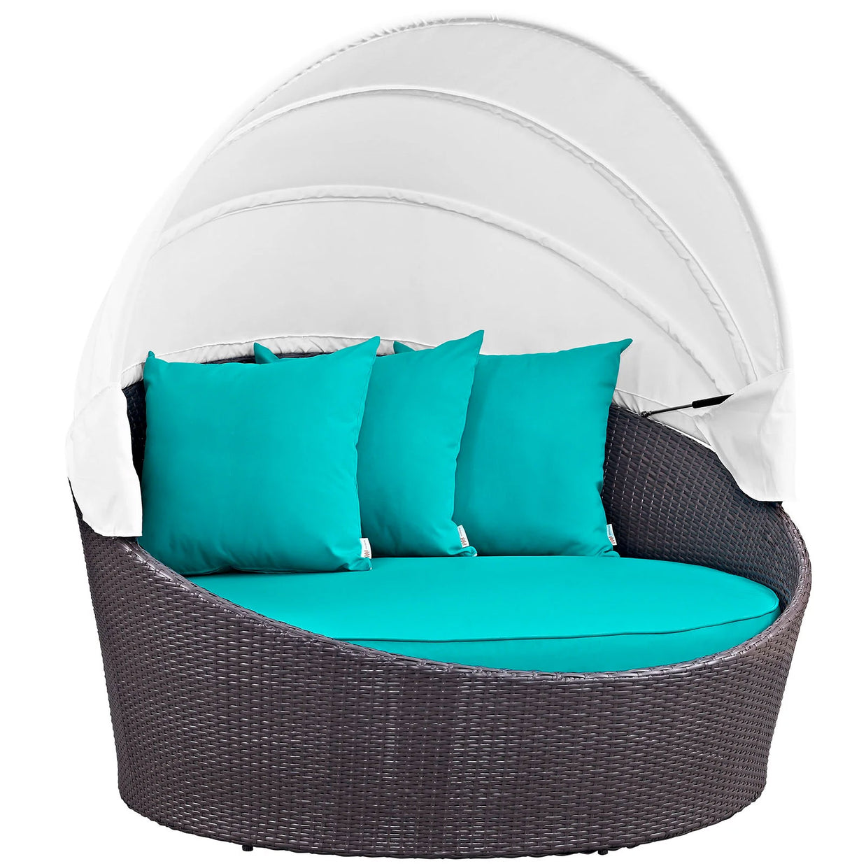 Outdoor Faux Rattan Canopy Daybed