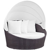 Outdoor Faux Rattan Canopy Daybed