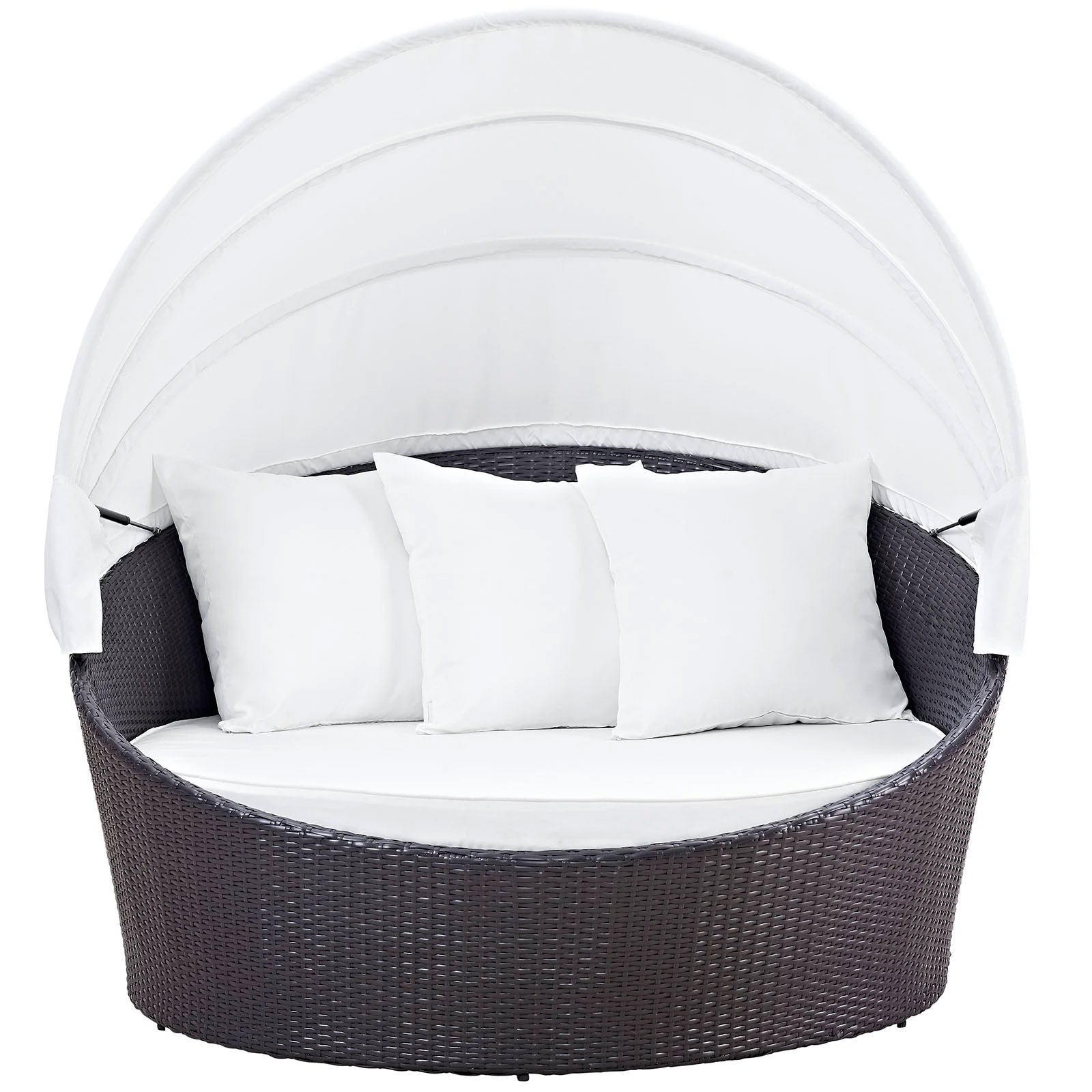 Outdoor Faux Rattan Canopy Daybed