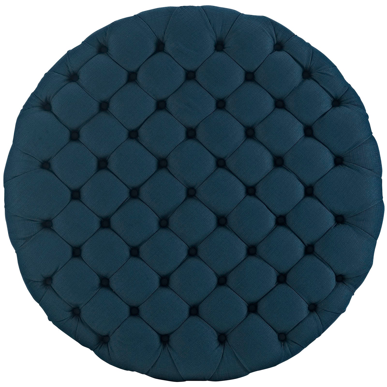 Round Upholstered Tufted Ottoman