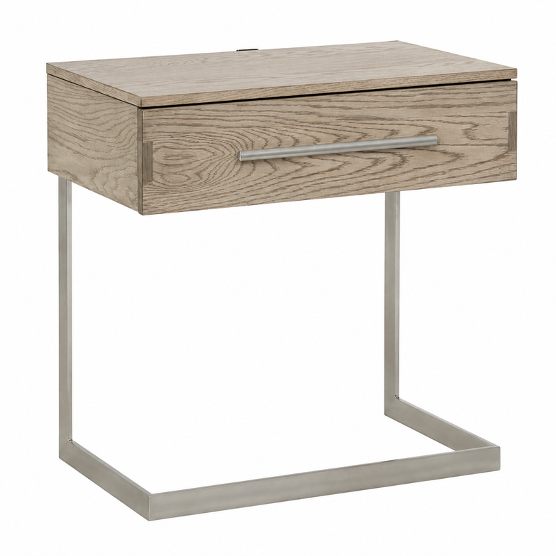 1-Drawer Oak Nightstand