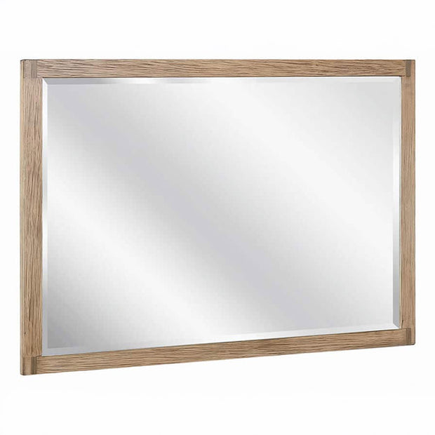 Rectangular Gray Oak Dresser Mirror