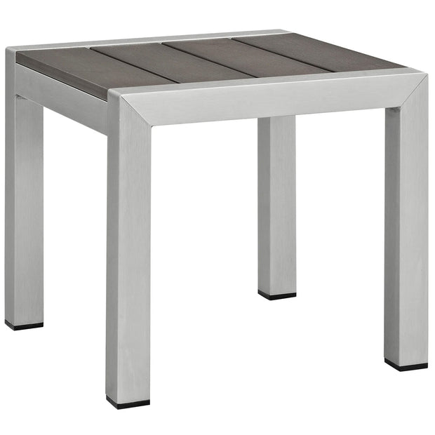 Contemporary Aluminum Outdoor Side Table