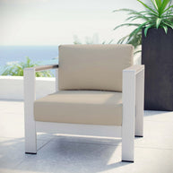 Contemporary Aluminum Outdoor Armchair