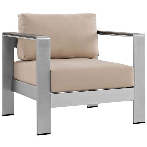 Contemporary Aluminum Outdoor Armchair