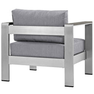 Contemporary Aluminum Outdoor Armchair