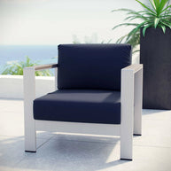 Contemporary Aluminum Outdoor Armchair