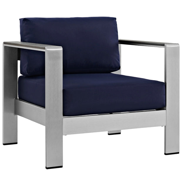 Contemporary Aluminum Outdoor Armchair