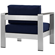 Contemporary Aluminum Outdoor Armchair