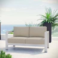 Contemporary Aluminum Outdoor Loveseat