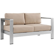 Contemporary Aluminum Outdoor Loveseat