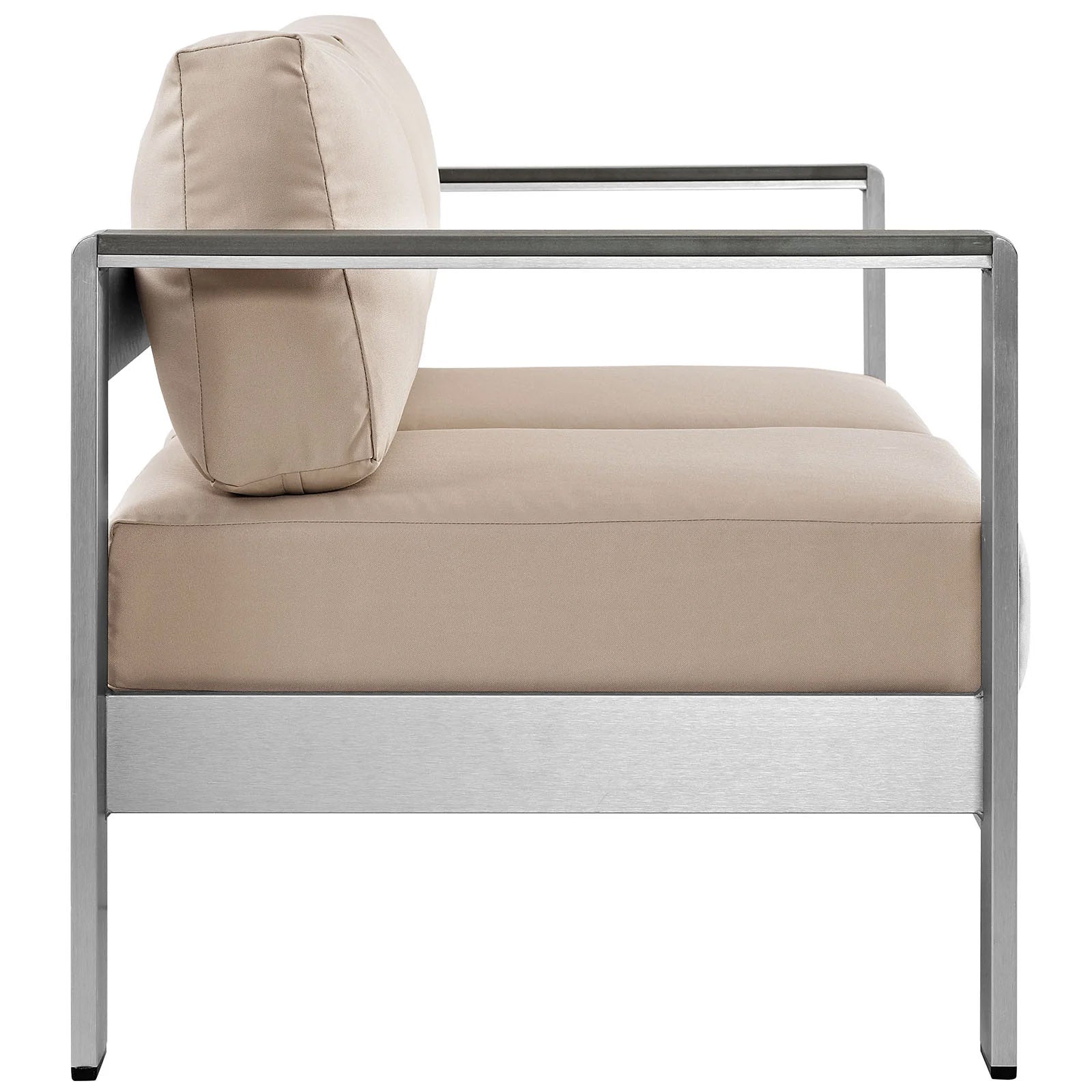 Contemporary Aluminum Outdoor Loveseat
