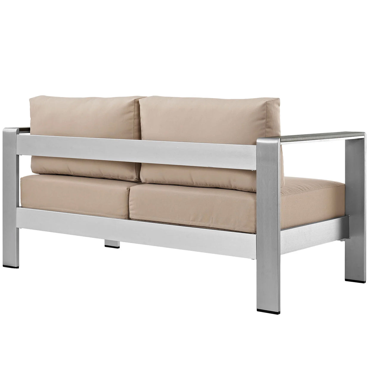 Contemporary Aluminum Outdoor Loveseat