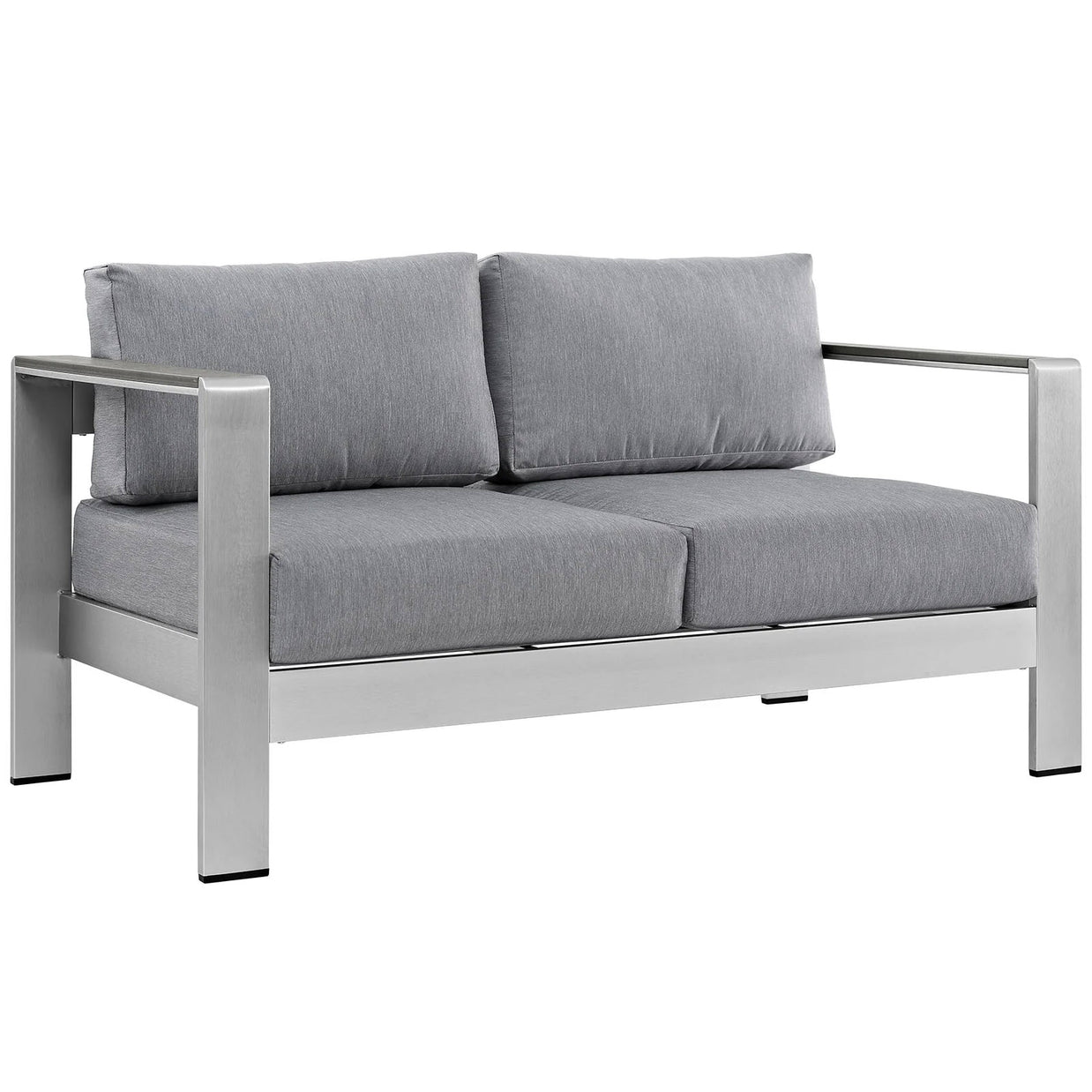 Contemporary Aluminum Outdoor Loveseat