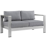 Contemporary Aluminum Outdoor Loveseat