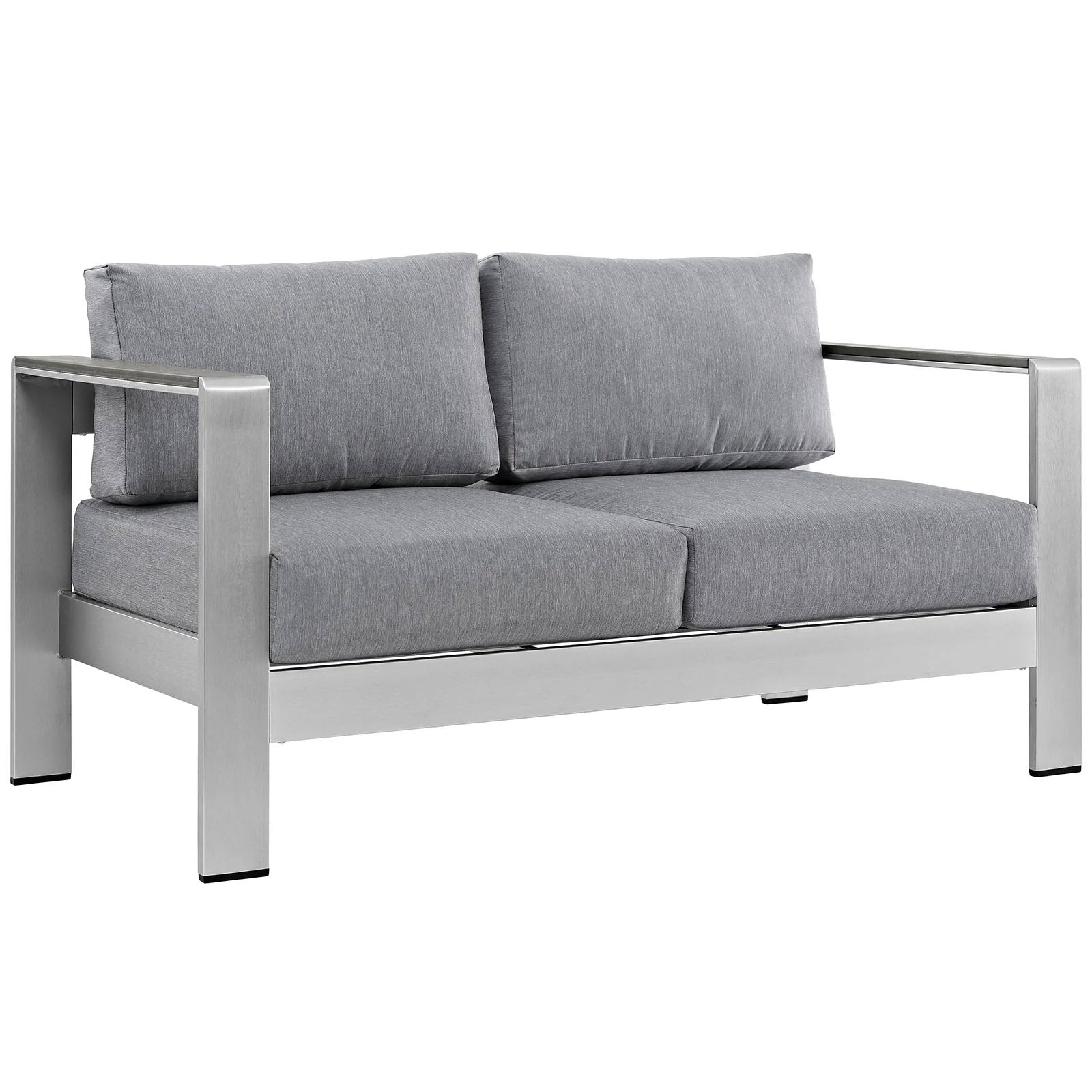 Contemporary Aluminum Outdoor Loveseat