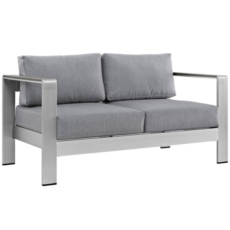 Contemporary Aluminum Outdoor Loveseat