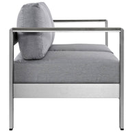 Contemporary Aluminum Outdoor Loveseat