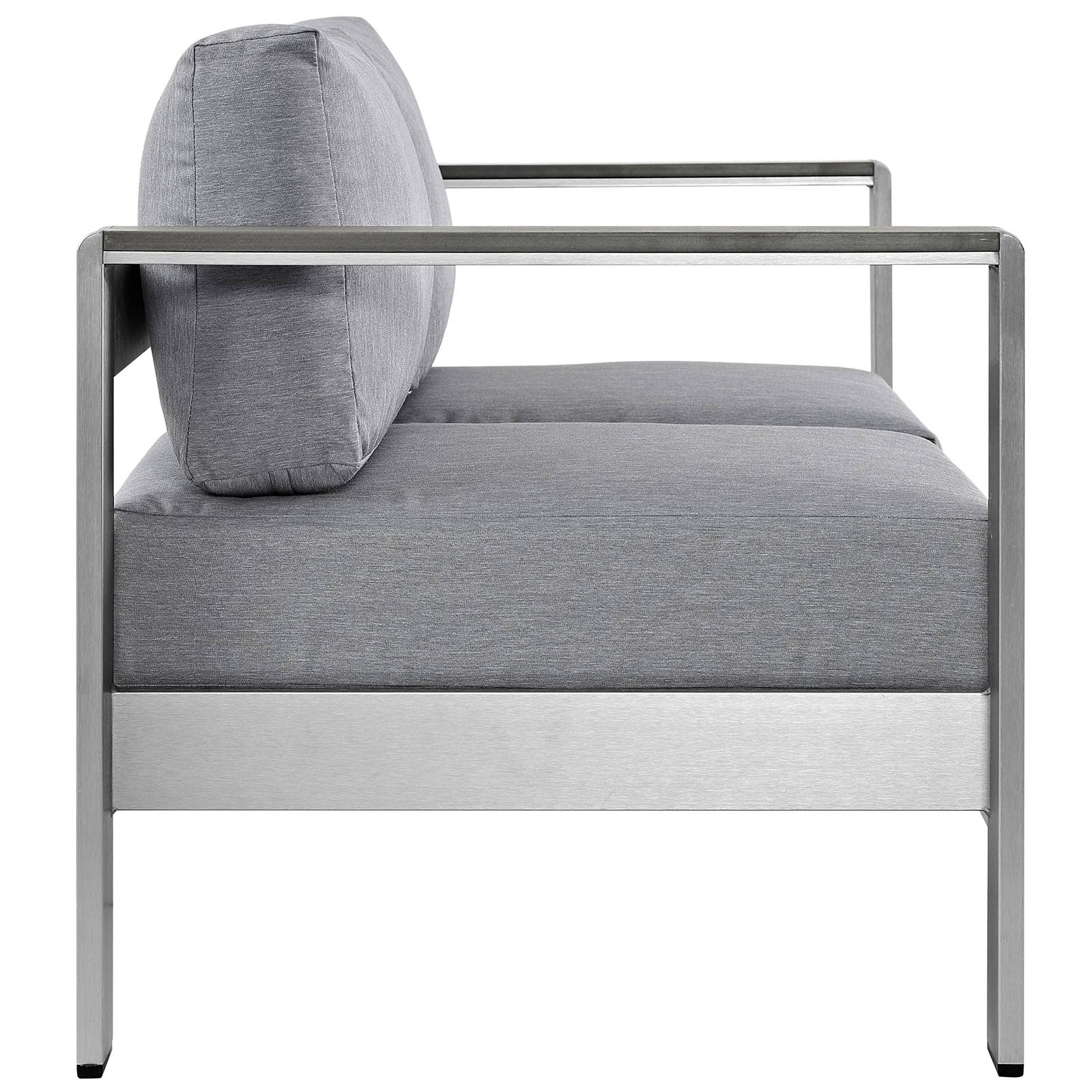 Contemporary Aluminum Outdoor Loveseat