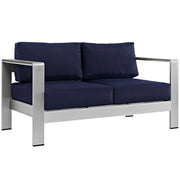 Contemporary Aluminum Outdoor Loveseat