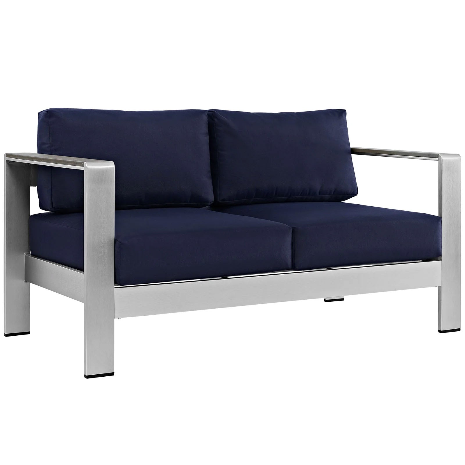 Contemporary Aluminum Outdoor Loveseat