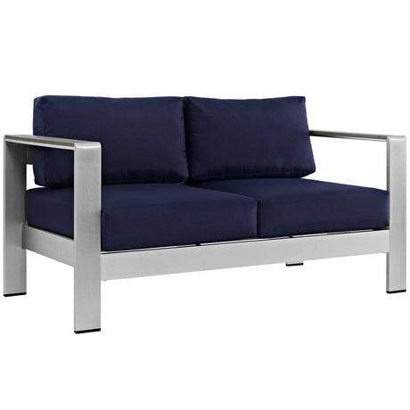 Contemporary Aluminum Outdoor Loveseat