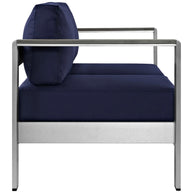 Contemporary Aluminum Outdoor Loveseat