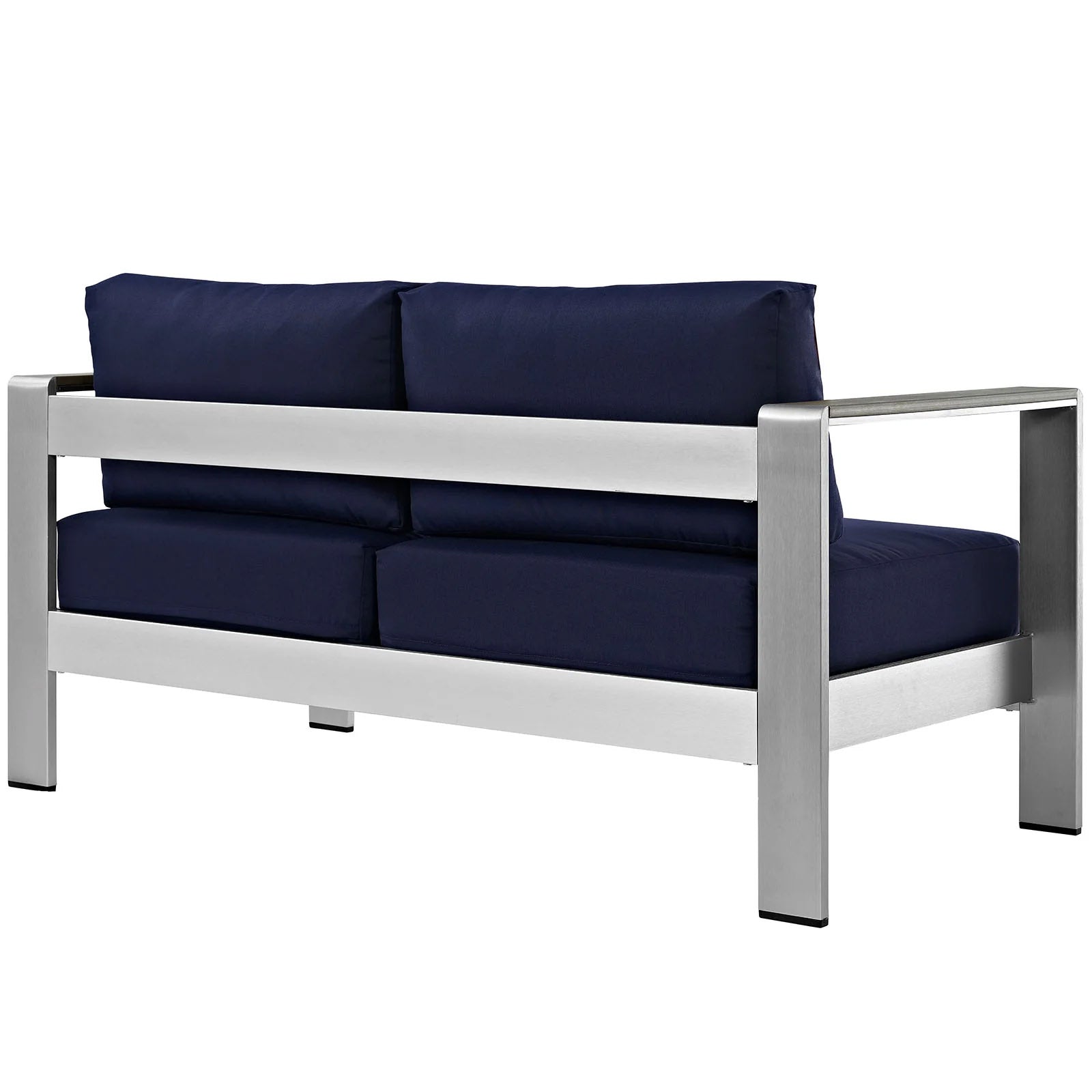 Contemporary Aluminum Outdoor Loveseat